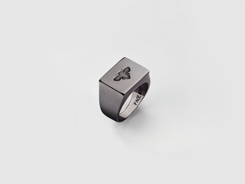 Black Gold Logo Ring